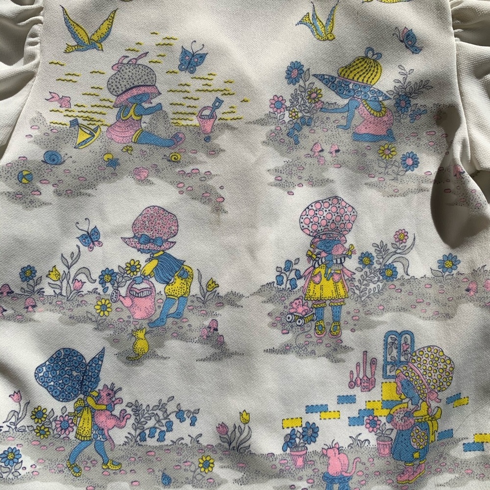 Kids Vintage 70s Mod Polyester Button Down - Picture 7 of 9